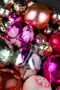 Christmas balls for a christmas background. Old retro ball for decorating the Christmas tree. Glass New Year decorations