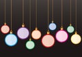 Christmas balls background vector