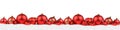 Christmas balls banner red decoration background snow winter iso