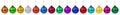 Christmas balls baubles banner colors colorful decoration in a r