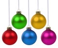 Christmas balls baubles colorful deco decoration hanging isolate