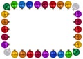 Christmas balls baubles decoration frame copyspace copy space is Royalty Free Stock Photo