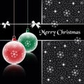 Christmas balls on black Royalty Free Stock Photo