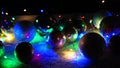 Christmas decoration on the table detail