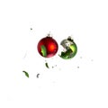 Christmas balls collision Royalty Free Stock Photo