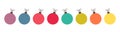 Christmas balls colorful set isolated on white background Royalty Free Stock Photo