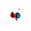 Christmas balls Cracking shot Royalty Free Stock Photo