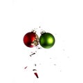 Christmas balls crashed Royalty Free Stock Photo