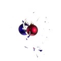 Christmas balls explosion Royalty Free Stock Photo