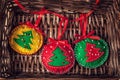 Christmas balls from felt