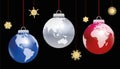 Christmas Balls Globe World Royalty Free Stock Photo