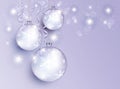 Christmas balls, greeting card template Merry Christmas Royalty Free Stock Photo
