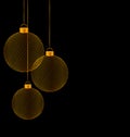 Christmas balls isolated on black Royalty Free Stock Photo