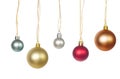 Christmas balls isolated Royalty Free Stock Photo