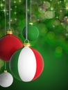 Christmas balls with Italian flag