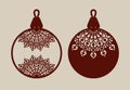 Christmas balls with lace pattern