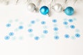 Christmas balls and new year numbers Royalty Free Stock Photo