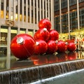 Christmas Balls in a New York Plaza