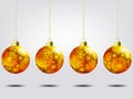 Christmas balls over elegant background. EPS 8 Royalty Free Stock Photo