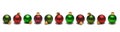 Christmas Balls Red Green Border Royalty Free Stock Photo