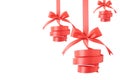 Christmas balls ribbon Royalty Free Stock Photo