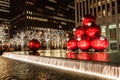 Christmas balls at the Rockefeller Center in NYC
