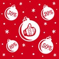 Christmas balls sale. Christmas and New Year`s sale. Banner or poster for shopping store discount