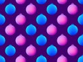 Christmas balls seamless pattern. Blue and violet gradient. Xmas  background. Christmas design for greeting cards, wrapping paper Royalty Free Stock Photo