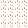 Christmas balls seamless pattern. Hand drawn unique Xmas vintage texture. New Year banner. Noel decor. Festive card Royalty Free Stock Photo