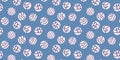 Christmas balls seamless pattern. Modern Xmas design in blue and pink colors in naive style Royalty Free Stock Photo