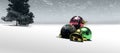 Christmas balls on snow Royalty Free Stock Photo