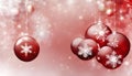 Christmas balls and snowflake on abstract background Royalty Free Stock Photo