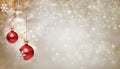 Christmas balls and snowflake on abstract background Royalty Free Stock Photo