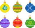 Christmas balls. vector isolated image on white background Royalty Free Stock Photo