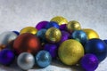 Christmas balls on white background Royalty Free Stock Photo