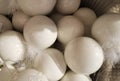 Christmas balls in white color and white knobs Royalty Free Stock Photo