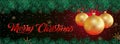 Christmas Banner with christmas balls and confeti - vector Royalty Free Stock Photo