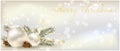 Christmas banner with decoration Royalty Free Stock Photo