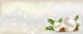 Christmas banner with decoration Royalty Free Stock Photo