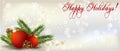 Christmas banner with decoration Royalty Free Stock Photo