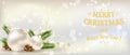 Christmas banner with decoration Royalty Free Stock Photo