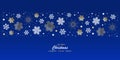 Christmas banner, decoratoin of snowflakes Royalty Free Stock Photo