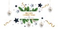 Merry Christmas and Happy New Year banner Royalty Free Stock Photo