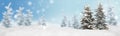 Christmas banner panorama background