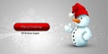 Christmas Banner with Positive Attitude Snowman