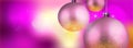 Christmas Banner with purple christmas balls and sparkle lights - vector Royalty Free Stock Photo