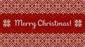 Christmas banner with scandinavian patterns and greeting text