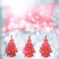 Christmas banner with shiny red color and graphic elements. Glowing backdrop, Royalty Free Stock Photo