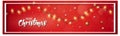 Christmas banner template with Xmas sparkling lights garland