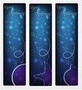 Christmas banners with abstract baubles Royalty Free Stock Photo